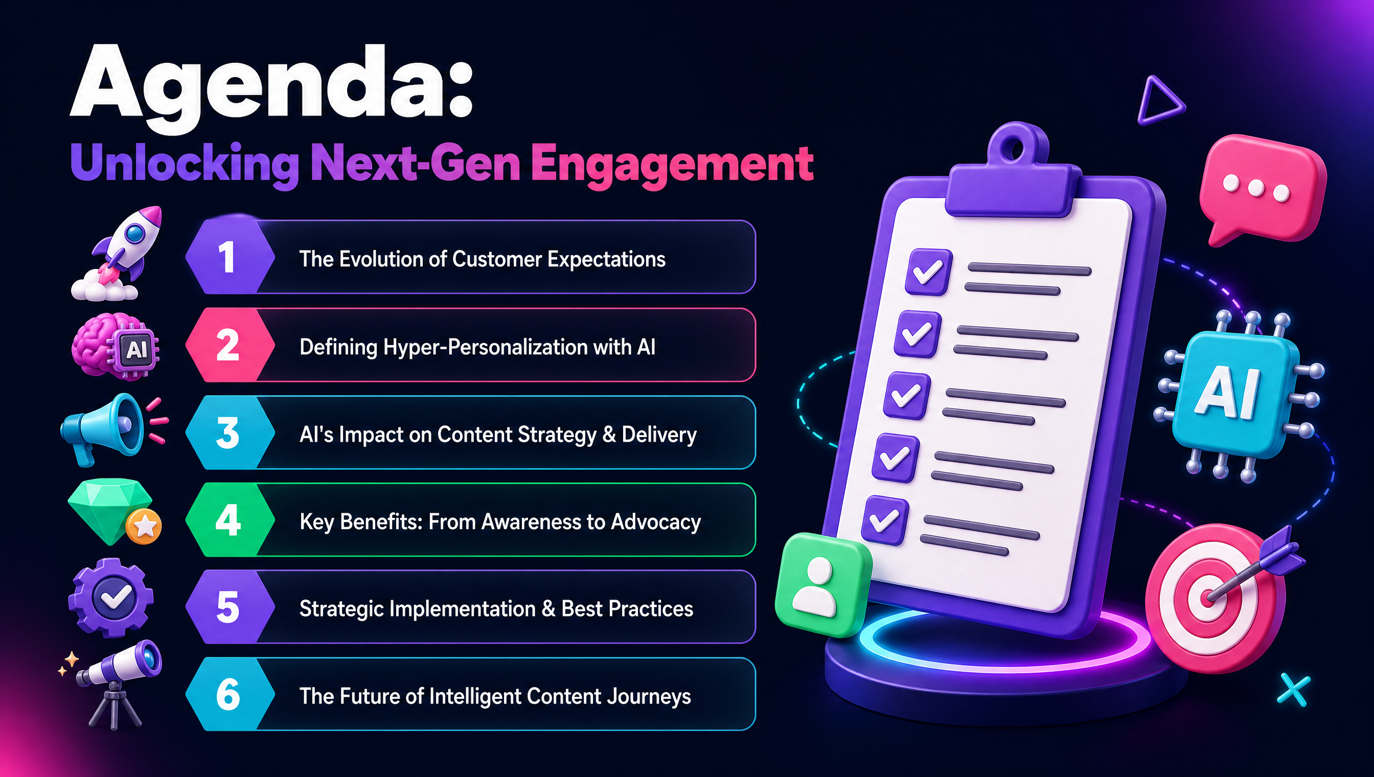 Agenda: Unlocking Next-Gen Engagement