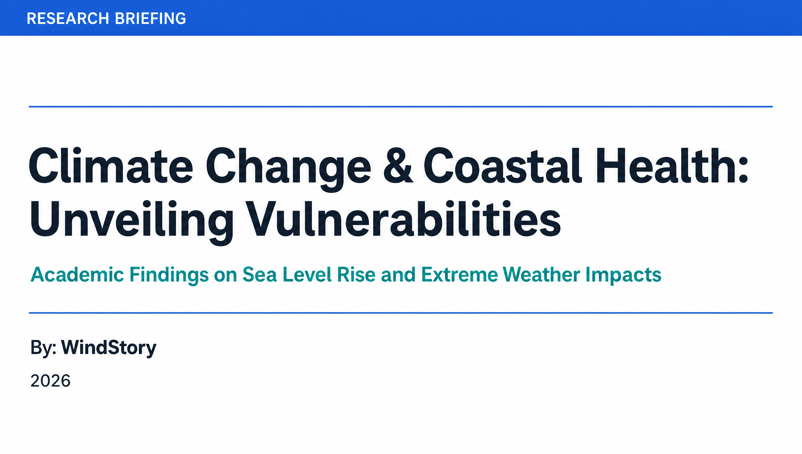 Climate Change & Coastal Health: Unveiling Vulnerabilities