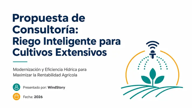 Propuesta de Consultoría: Riego Inteligente para Cultivos Extensivos