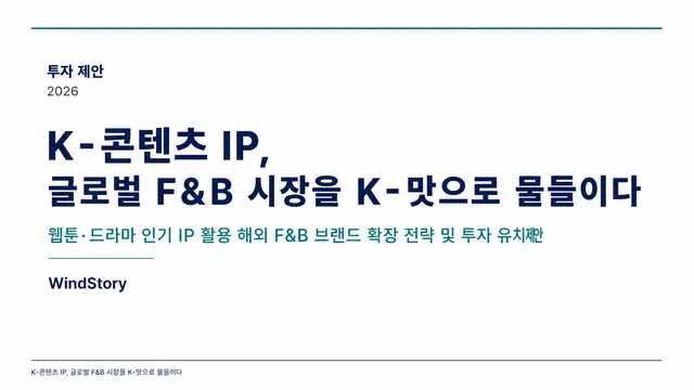 K-콘텐츠 IP, 글로벌 F&B 시장을 K-맛으로 물들이다