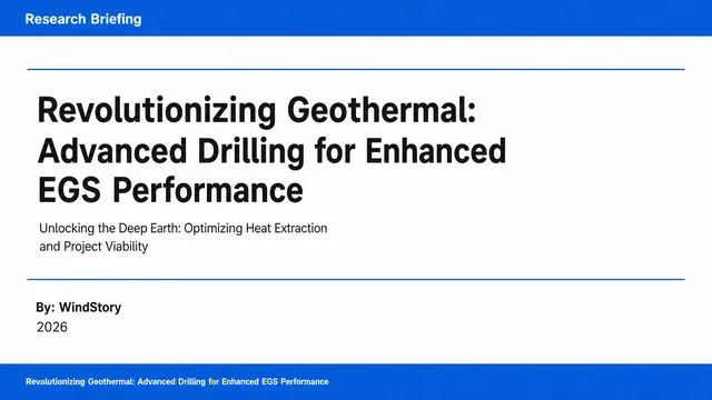 Revolutionizing Geothermal: Advanced Drilling for Enhanced EGS Performance