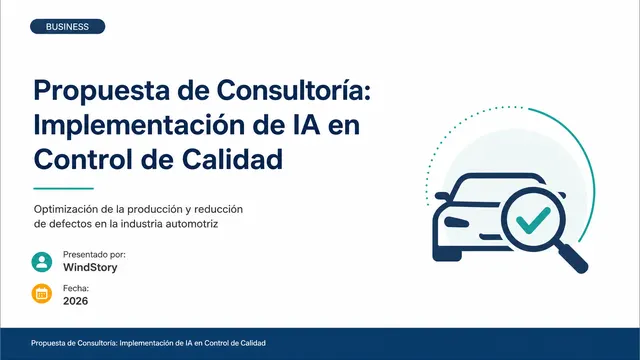 Propuesta de Consultoría: Implementación de IA en Control de Calidad