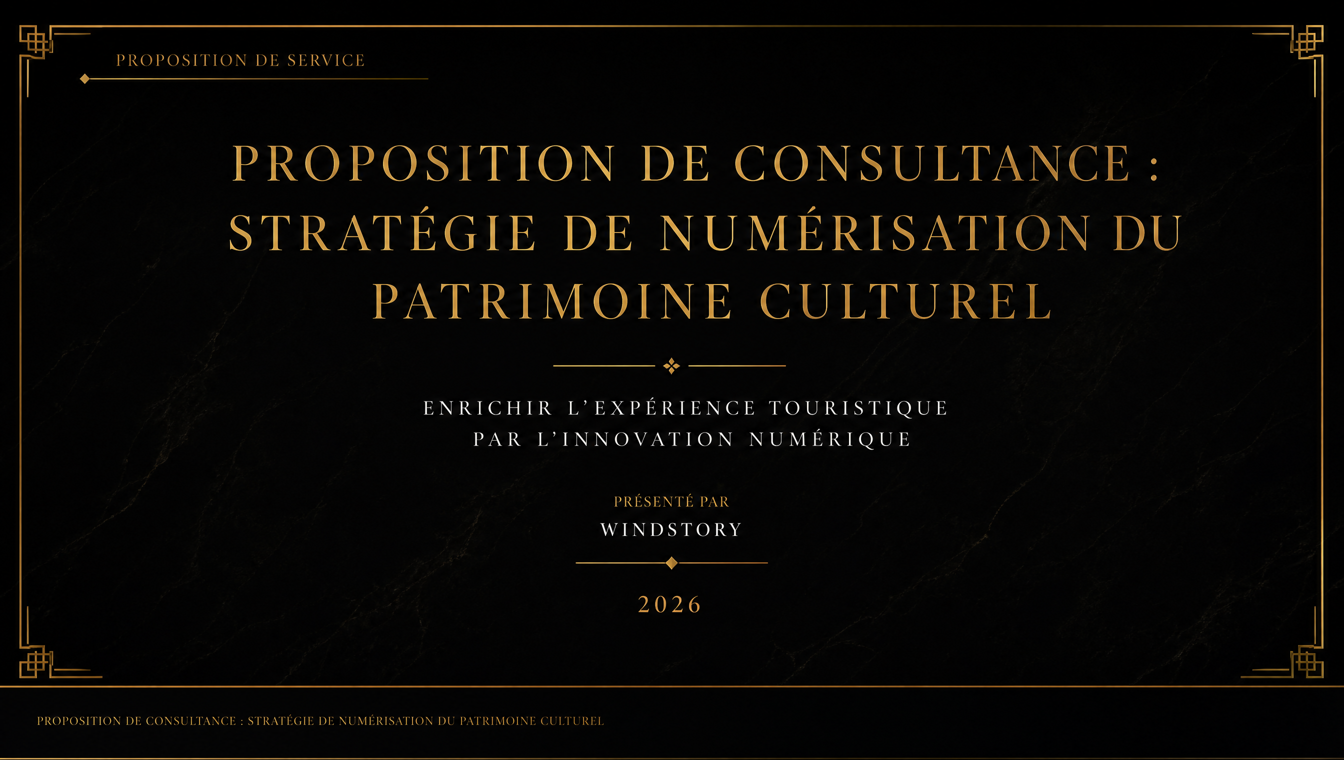 Proposition de Consultance : Stratégie de Numérisation du Patrimoine Culturel