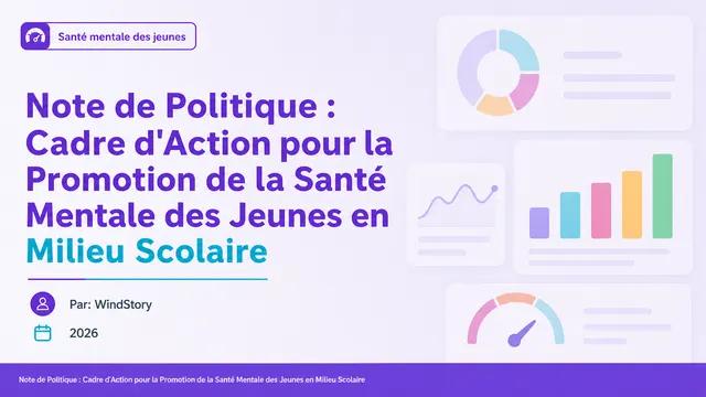 Note de Politique : Cadre d'Action pour la Promotion de la Santé Mentale des Jeunes en Milieu Scolaire