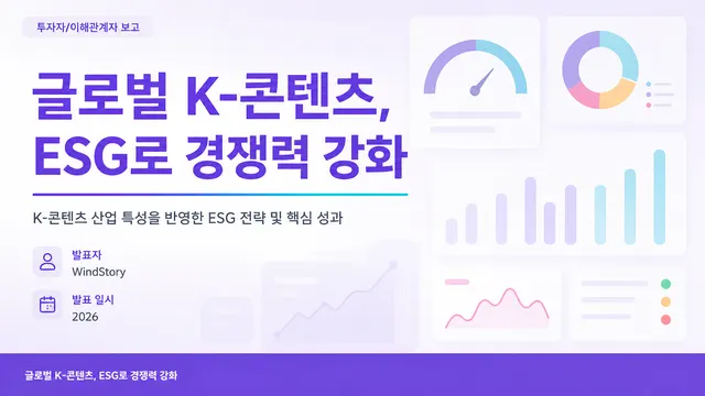 글로벌 K-콘텐츠, ESG로 경쟁력 강화
