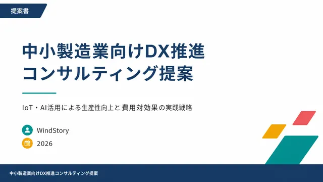 中小製造業向けDX推進コンサルティング提案