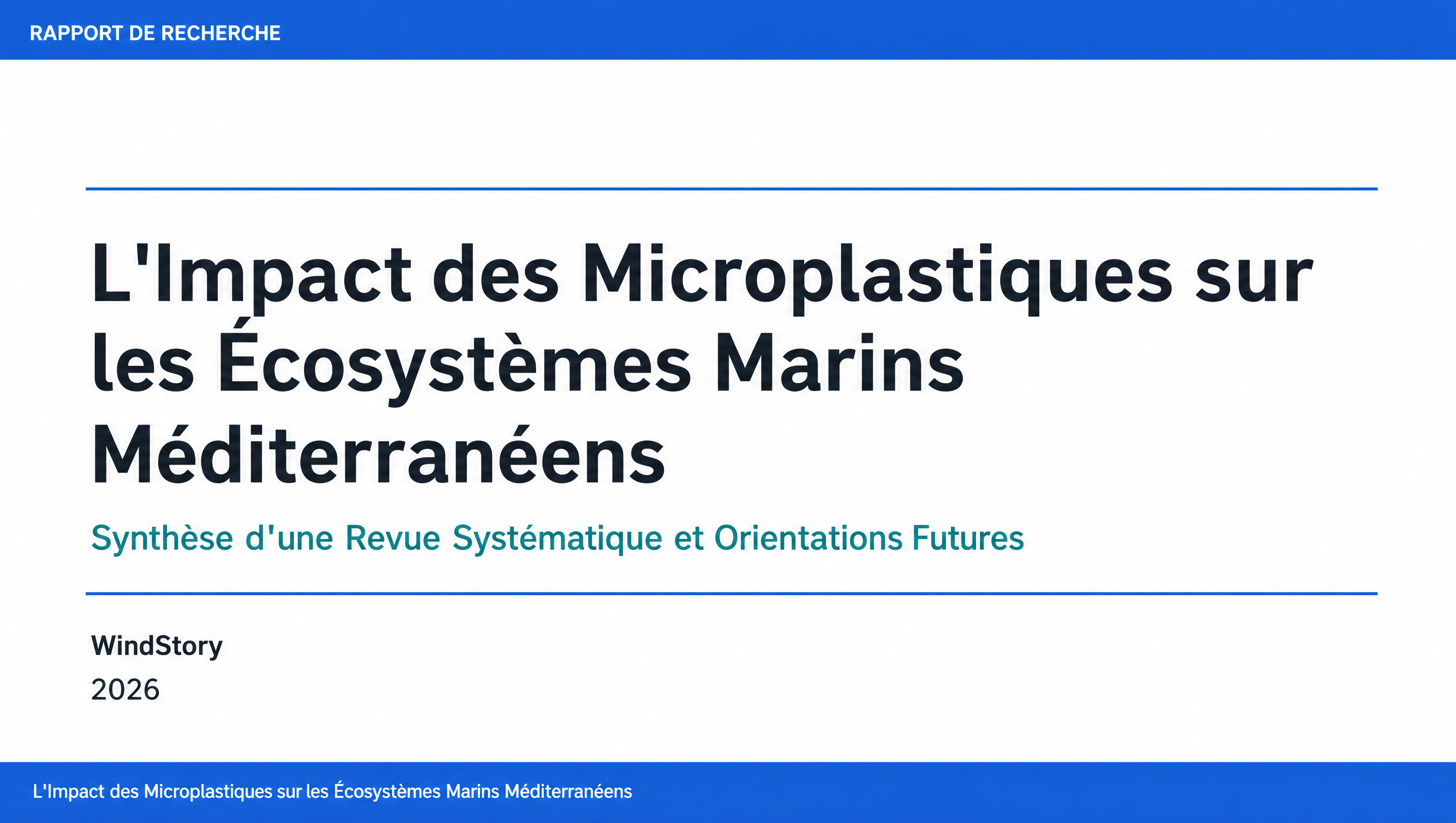 L'Impact des Microplastiques sur les Écosystèmes Marins Méditerranéens