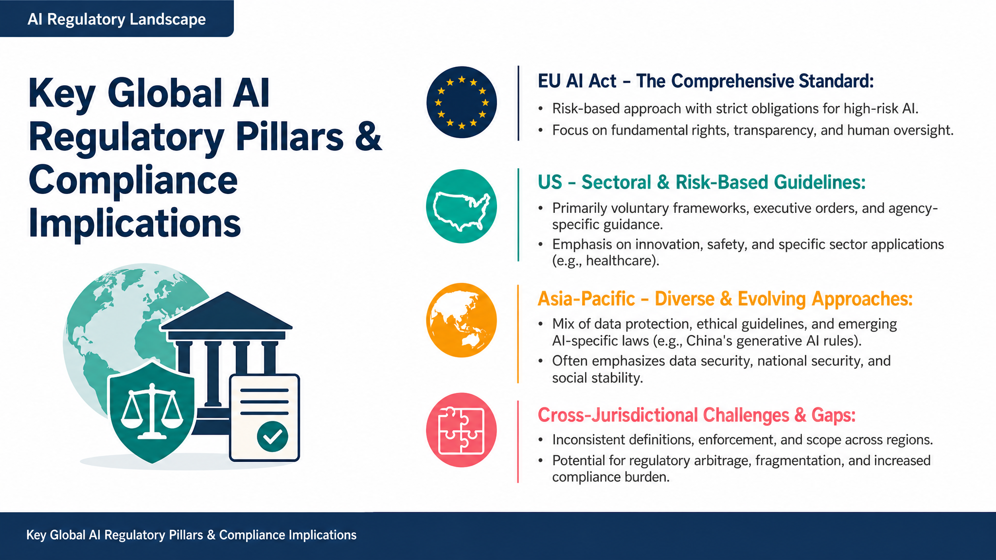 Key Global AI Regulatory Pillars & Compliance Implications