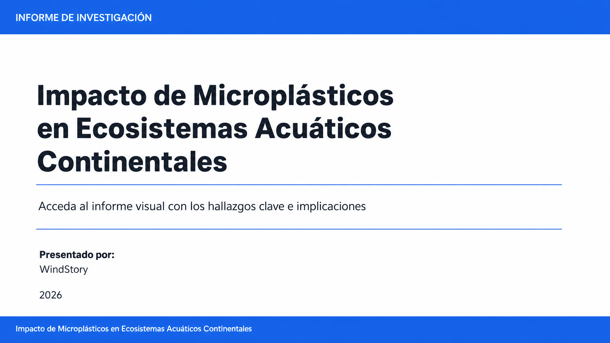 Impacto de Microplásticos en Ecosistemas Acuáticos Continentales