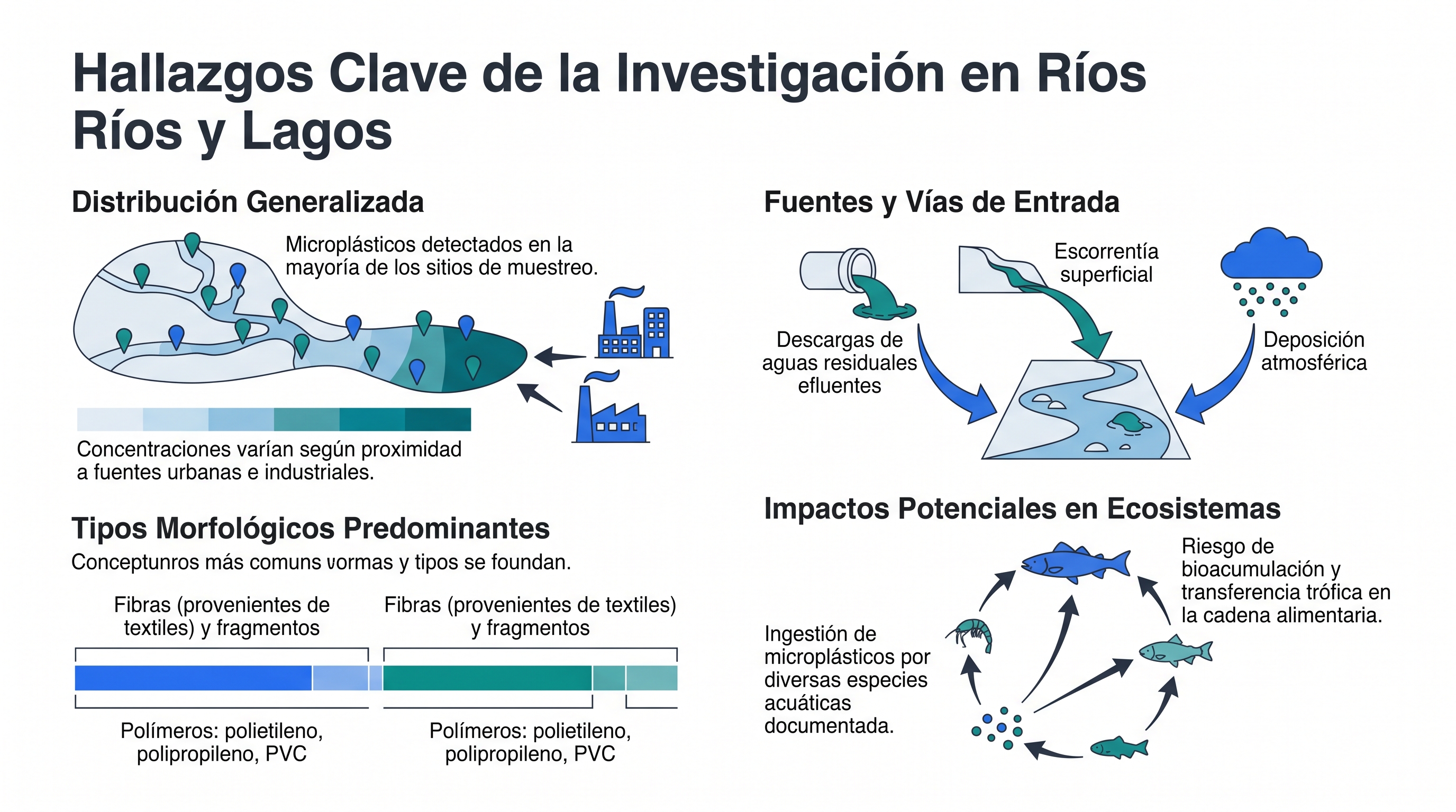 Hallazgos Clave de la Investigación en Ríos y Lagos