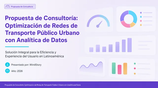 Propuesta de Consultoría: Optimización de Redes de Transporte Público Urbano con Analítica de Datos