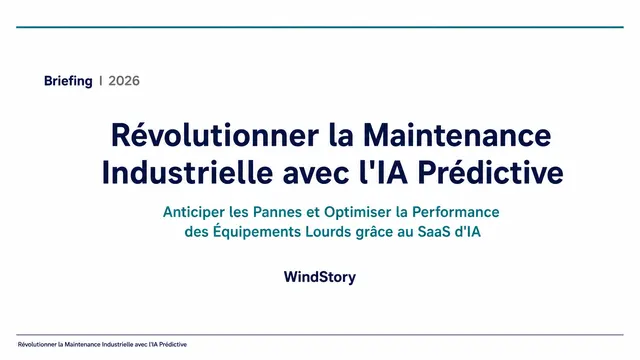 Révolutionner la Maintenance Industrielle avec l'IA Prédictive