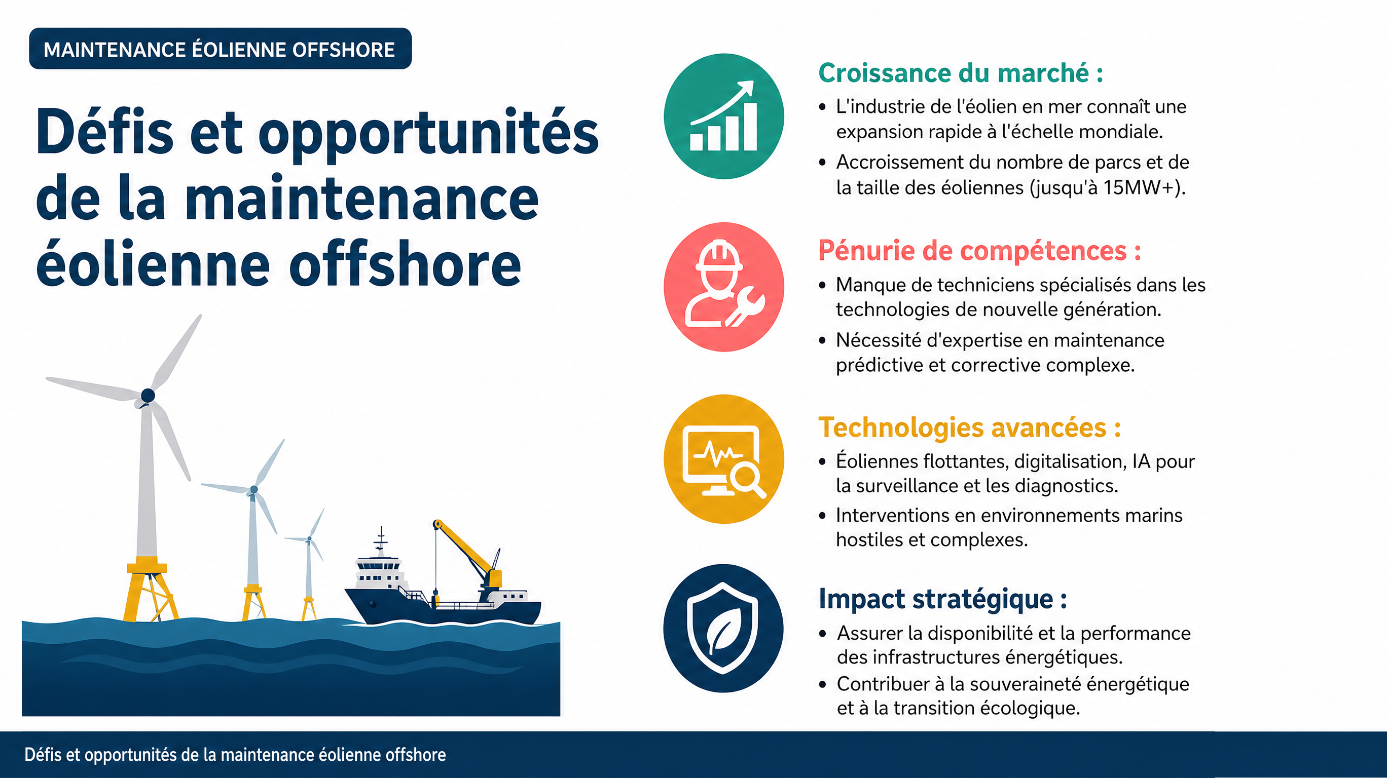 Défis et opportunités de la maintenance éolienne offshore