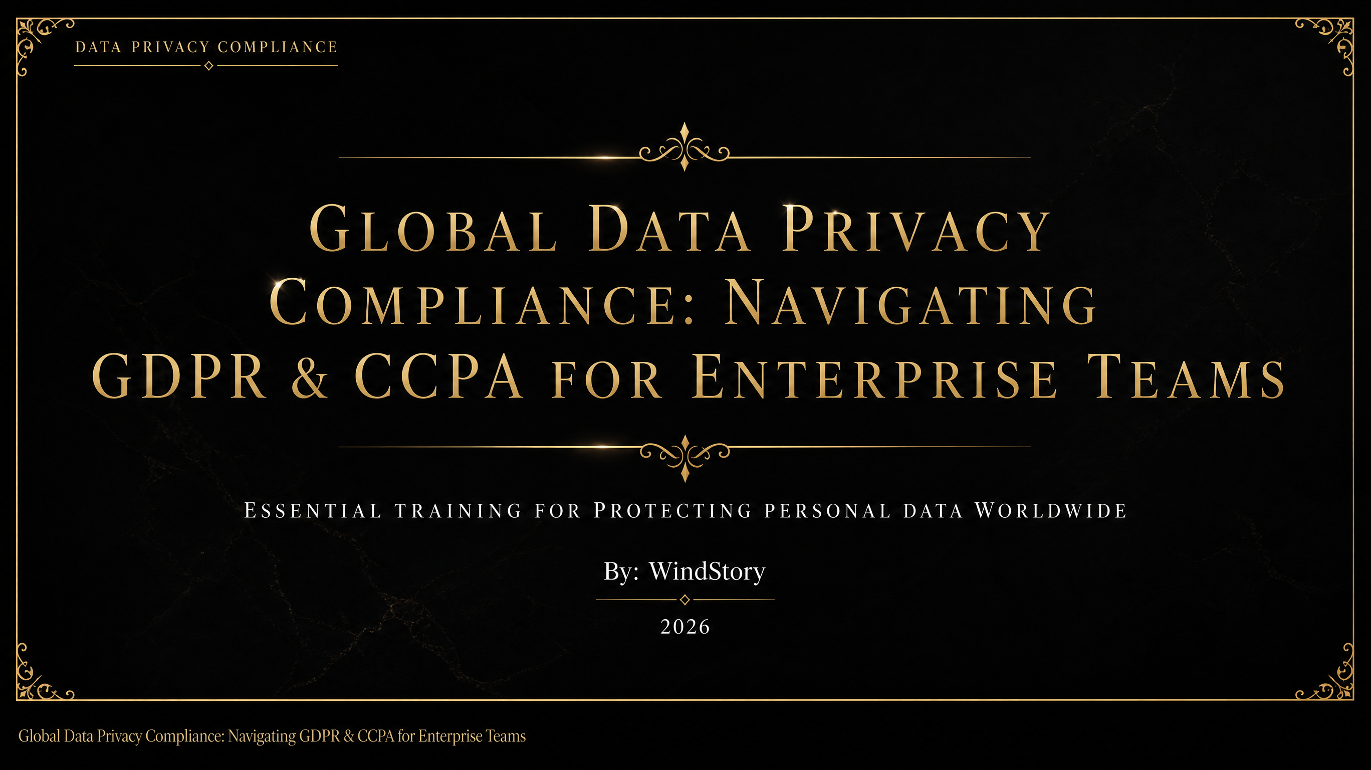 Global Data Privacy Compliance: Navigating GDPR & CCPA for Enterprise Teams