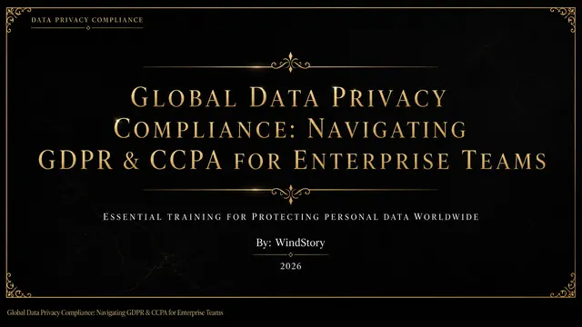 Global Data Privacy Compliance: Navigating GDPR & CCPA for Enterprise Teams