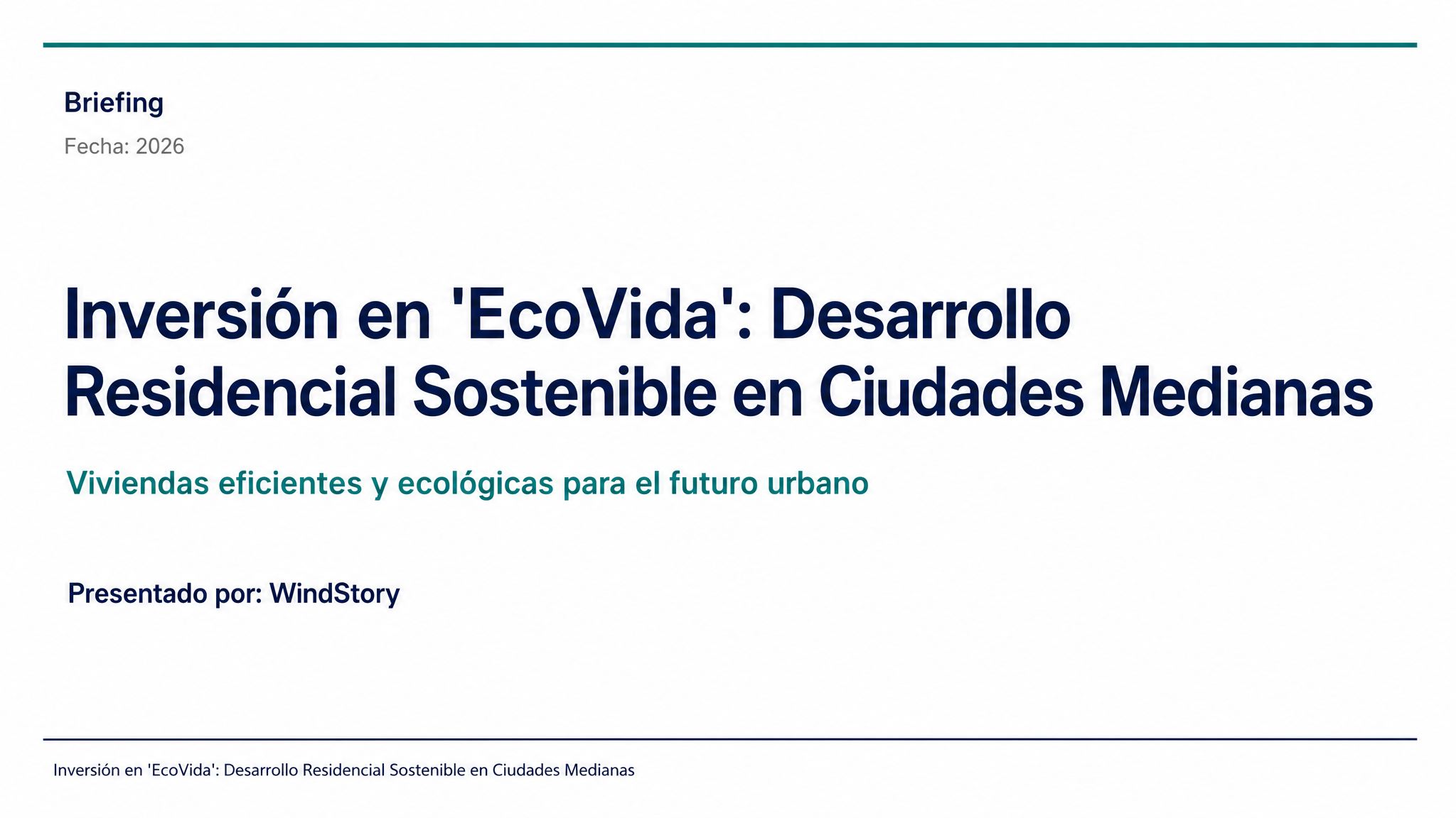 Inversión en 'EcoVida': Desarrollo Residencial Sostenible en Ciudades Medianas