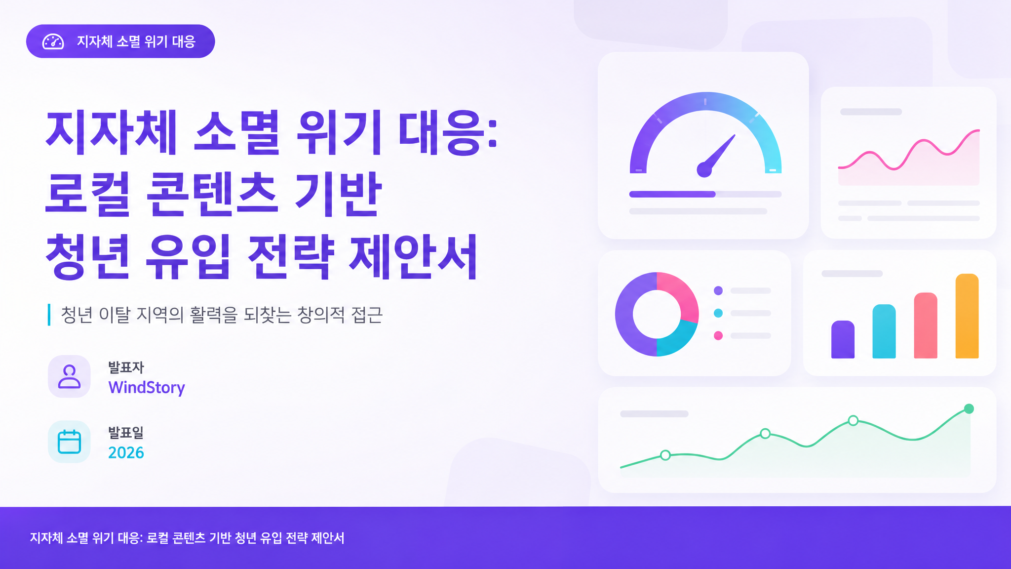 지자체 소멸 위기 대응: 로컬 콘텐츠 기반 청년 유입 전략 제안서