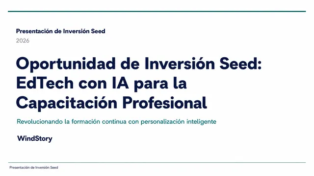 Oportunidad de Inversión Seed: EdTech con IA para la Capacitación Profesional