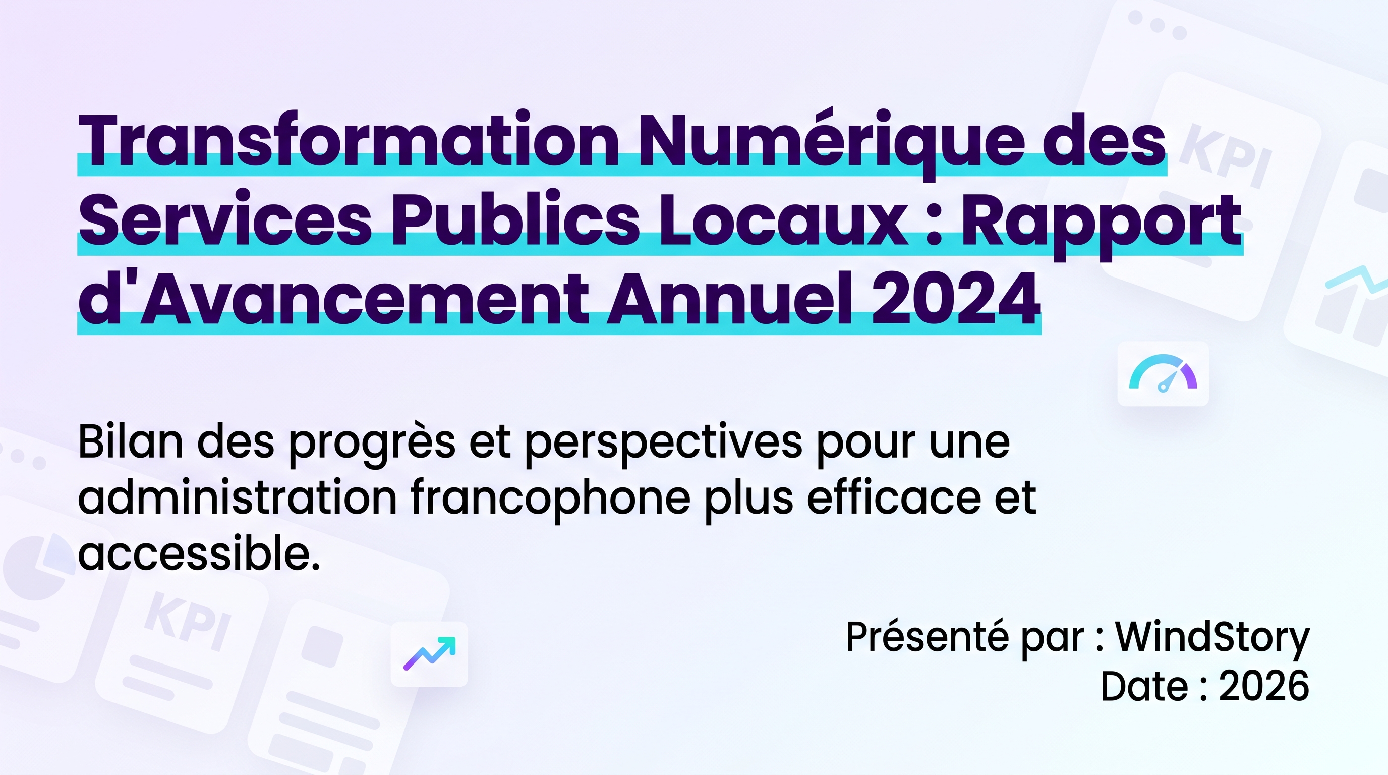 Transformation Numérique des Services Publics Locaux : Rapport d'Avancement Annuel 2024